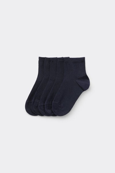 Tezenis Pack 5 calcetines cortos algodón unisex para niños Unisex Azul Tamaño 25-27