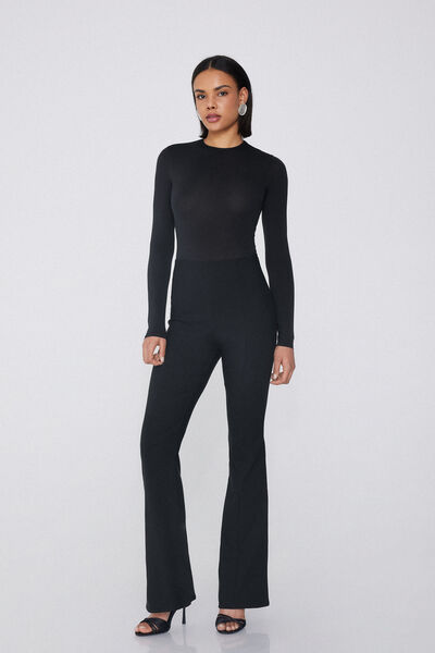 Tezenis Body Manga Larga Microfibra Ligera Mujer Negro Tamaño L