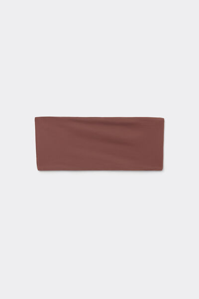 Tezenis Sujetador Bandeau Sidney de Microfibra Reciclada Mujer Marrón Tamaño M/L
