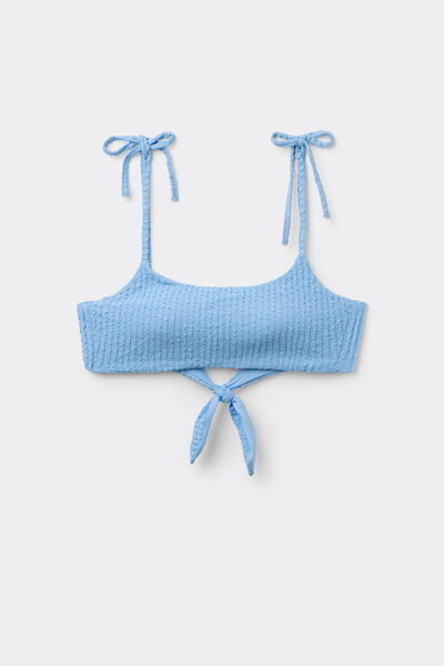 Tezenis Bikini Brasier Cordones Dreamy Texture Mujer Azul Claro Tamaño L