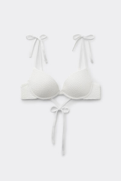 Tezenis Top Bikini Push-Up Relleno Piqué Wave Mujer Blanco (avorio) Tamaño 1