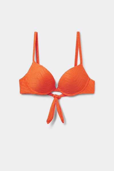Tezenis Top Bikini Push-Up Relleno Sparkling Touch Naranja Mujer Naranja Tamaño 1