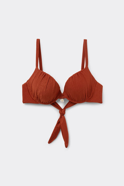 Tezenis Top Bikini Push-Up Relleno Ligero Paradise Bay Rum Mujer Marrón Tamaño 1