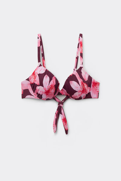 Tezenis Top Bikini Push-Up Relleno Ligero Hibiscool Mujer Rosa Tamaño 1