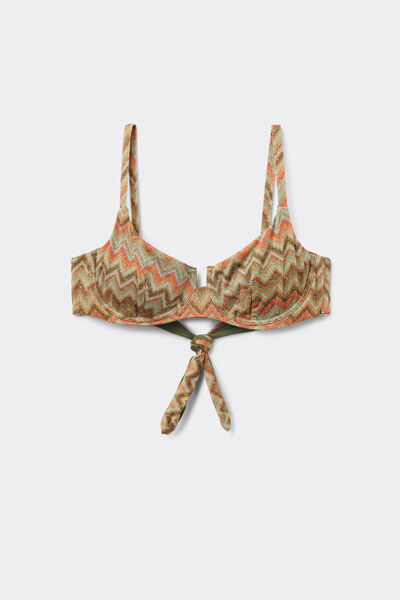 Tezenis Top Bikini Balconette Luxury Chevron Mujer Multicolor Tamaño 2