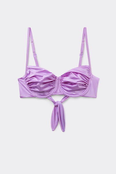 Tezenis Top Bikini Balconette Shiny Glam Lila Mujer Violeta Tamaño 2