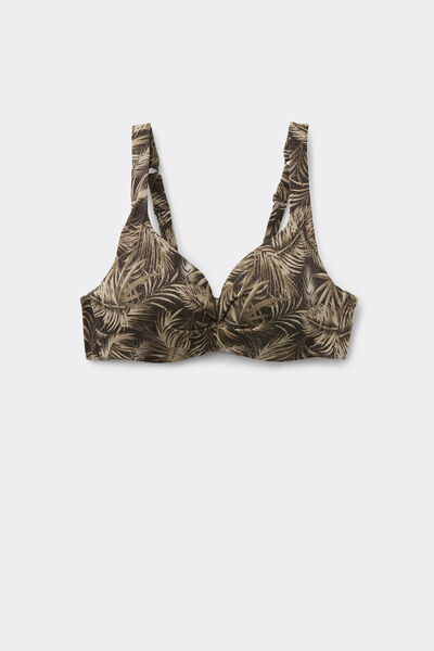 Tezenis Top Bikini Balconette con Relleno Ligero Golden Tropics Mujer Verde Tamaño 2