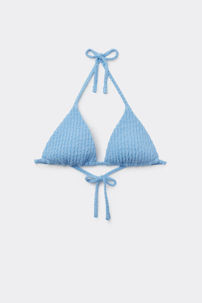 Tezenis Bikini Triángulo con Relleno Ligero Dreamy Texture Mujer Azul Claro Tamaño 1