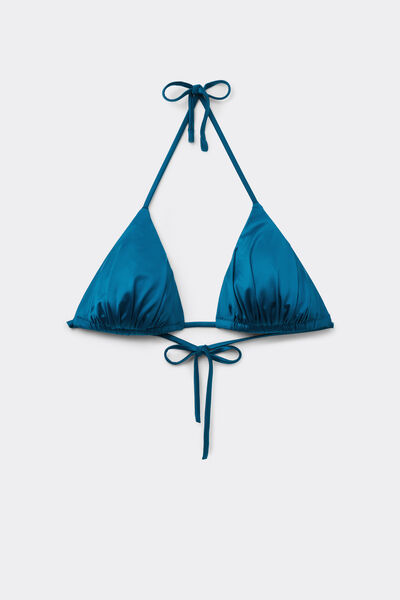 Tezenis Bikini Triángulo Relleno Ligero Shiny Glam Azul Mujer Azul Tamaño 1
