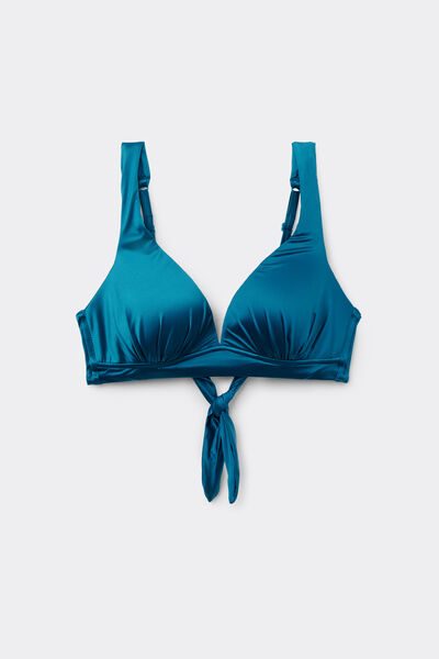 Tezenis Bikini Triángulo Tirante Ancho con Estampado Shiny Glam Azul Mujer Azul Tamaño 1