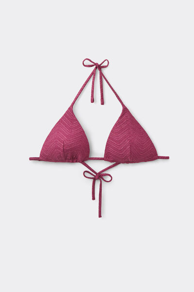 Tezenis Top de bikini triángulo rosa con relleno ligero Sparkling Touch Mujer Rosa Tamaño 1