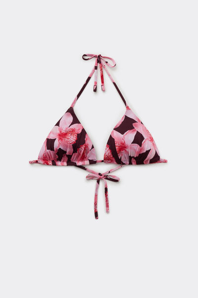Tezenis Top Bikini Triángulo Relleno Ligero Hibiscool Mujer Rosa Tamaño 1