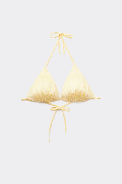 Tezenis Bikini Triángulo con Relleno Ligero Shiny Amarillo mantequilla Mujer Amarillo Tamaño 1