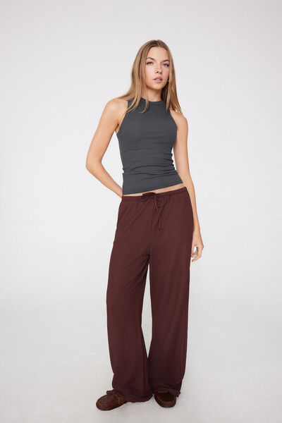 Tezenis Camiseta de Tirantes con Espalda Nadadora de Canalé de Algodón Mujer Gris Tamaño L
