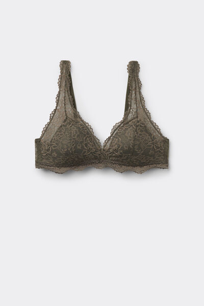 Tezenis Bralette de encaje con relleno ligero sin aros Havana Mujer Verde Tamaño 1B