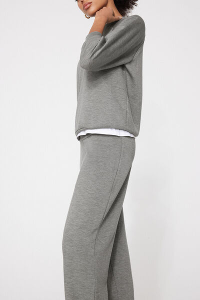Tezenis Pantalones Largos Rectos Soft Touch Mujer Gris Tamaño L