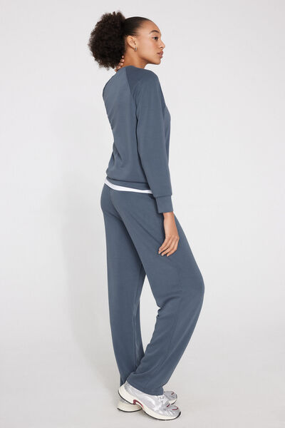 Tezenis Pantalones Largos Rectos Soft Touch Mujer Azul Tamaño L