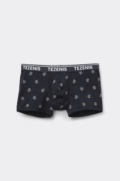 Tezenis Calzoncillo estampado hombre de algodón con bordes y logo Hombre Negro Tamaño L