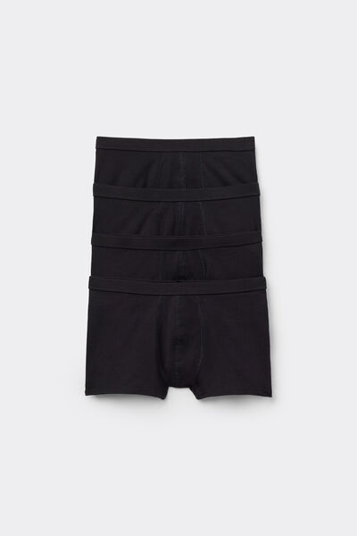 Tezenis 4 Pares de Bóxers Básicos de Algodón Niño Niño Negro Tamaño 10-11