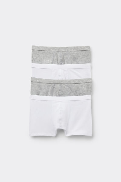 Tezenis 4 Pares de Bóxers Básicos de Algodón Niño Niño Blanco Tamaño 10-11