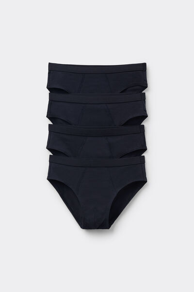 Tezenis 4 pares de slip básicos de algodón niños Niño Azul Tamaño 10-11