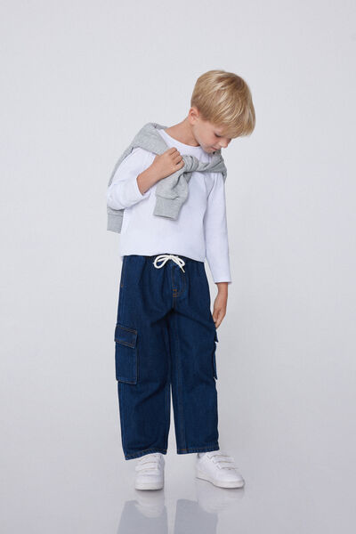 Tezenis Pantalón vaquero cargo para niño Niño Azul Tamaño 10-11