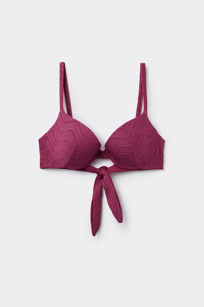 Tezenis Top Bikini Push-Up Relleno Ligero Sparkling Touch Malva Mujer Rosa Tamaño 1
