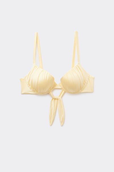 Tezenis Top Bikini Push-Up Relleno Ligero Shiny Glam Giallo Burro Mujer Amarillo Tamaño 1