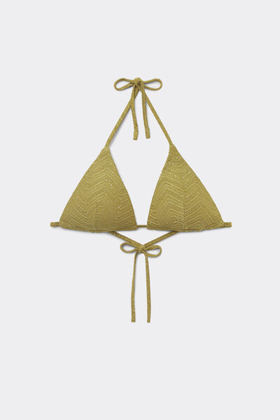 Tezenis Top Bikini Triángulo Relleno Ligero Sparkling Touch Verde Oliva Mujer Verde Tamaño 1