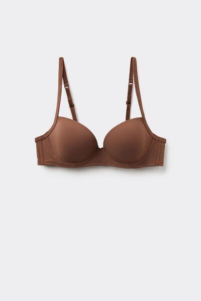 Tezenis Sujetador Balconette Wien de Microfibra Reciclada Mujer Marrón Tamaño 2B