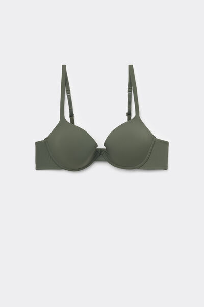Tezenis Sujetador push-up de microfibra reciclada Athens Mujer Verde Tamaño 1B