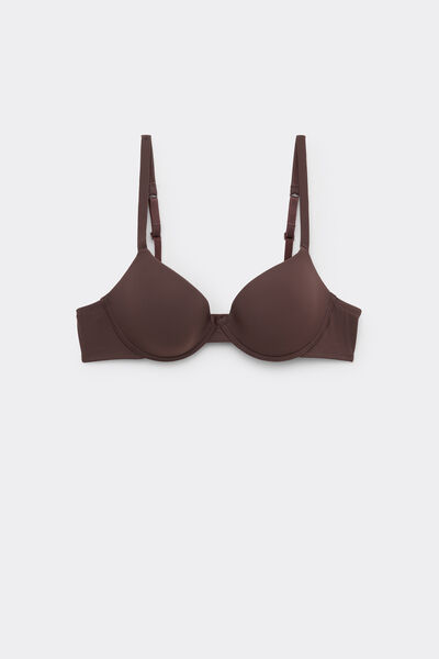Tezenis Sujetador push-up de microfibra reciclada Athens Mujer Marrón Tamaño 1B