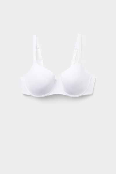 Tezenis Sujetador balconette envolvente de microfibra reciclada Prague Mujer Blanco Tamaño 2C