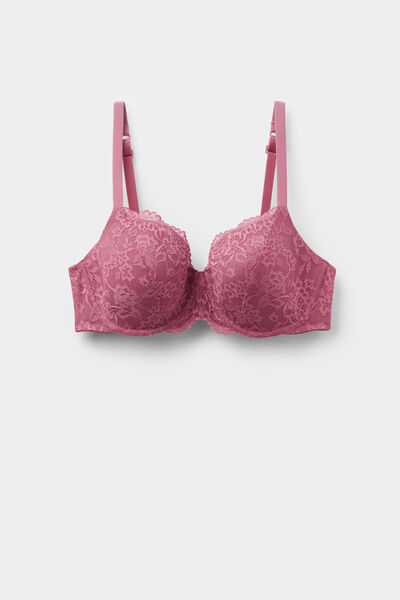 Tezenis Sujetador Balconette de Encaje Reciclado Prague Full Cover Mujer Rosa Tamaño 2C