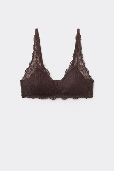 Tezenis Bralette de encaje con relleno ligero sin aros Havana Mujer Marrón Tamaño 1B