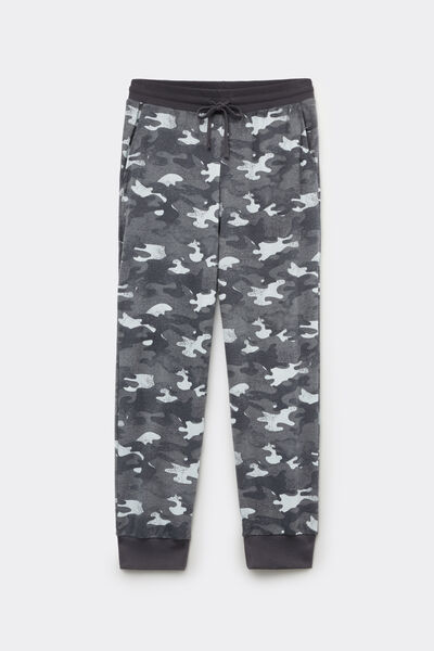 Tezenis Pantalón de chándal de algodón para hombre con estampado Hombre Gris Tamaño L