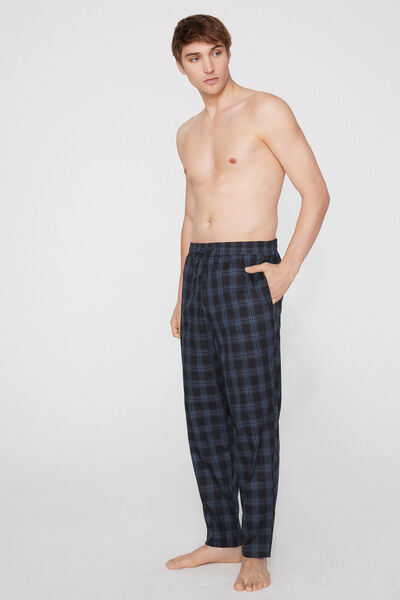 Tezenis Pantalón Largo de Tela de Algodón con Bolsillos Hombre Azul Tamaño L