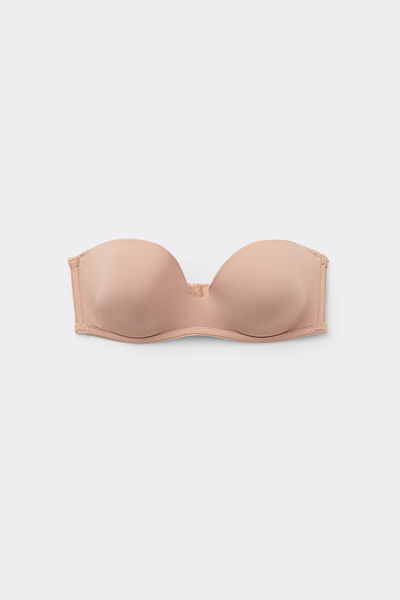 Tezenis Sujetador bandeau acolchado de microfibra reciclada de New York Mujer Natural Tamaño 1B