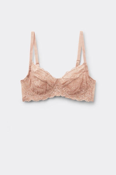 Tezenis Sujetador balconette sin relleno de encaje reciclado Paris Mujer Natural Tamaño 2B