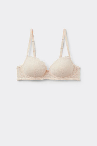 Tezenis Sujetador Balconette Con Relleno Ligero de Encaje Reciclado Wien Mujer Blanco (avorio) Tamaño 2B