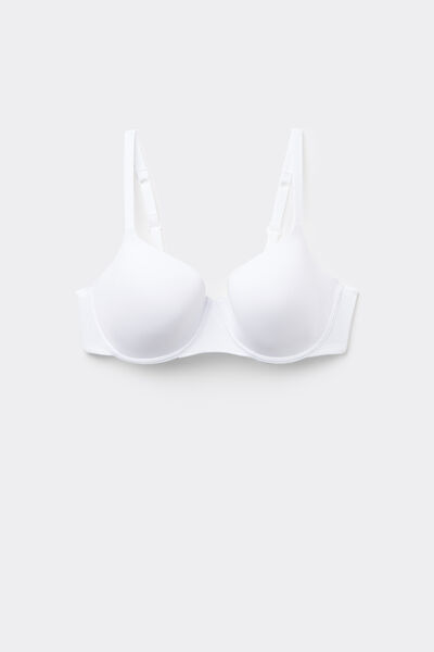 Tezenis Sujetador balconette envolvente de microfibra reciclada Prague Mujer Blanco Tamaño 2C