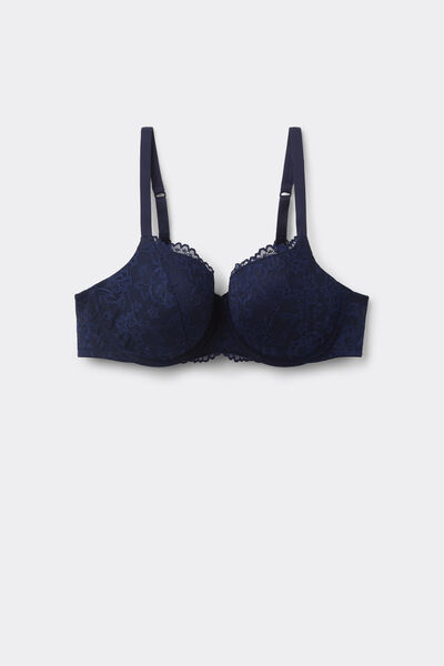 Tezenis Sujetador Balconette de Encaje Reciclado Prague Full Cover Mujer Azul Tamaño 2C