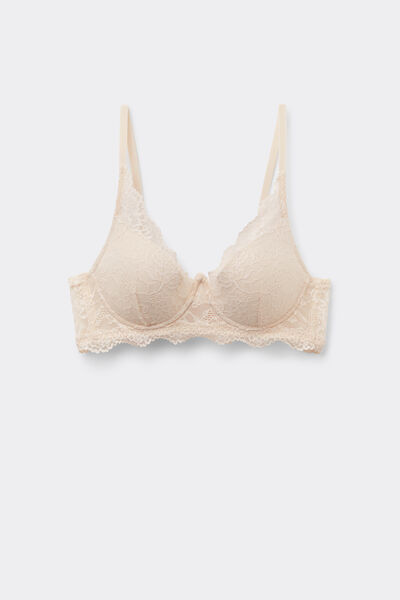 Tezenis Sujetador super push up plunge de encaje reciclado Malibu Mujer Blanco (avorio) Tamaño 1B