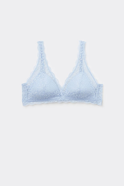 Tezenis Sujetador triángulo de encaje reciclado Havana Mujer Azul Claro Tamaño 1B