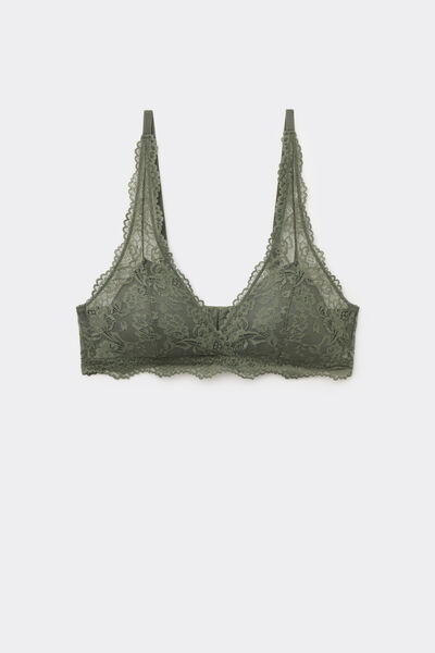 Tezenis Bralette de encaje con relleno ligero sin aros Havana Mujer Verde Tamaño 5B