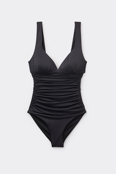 Tezenis Costume Intero Triangolo Arriccio Micro Riciclata Donna Nero Taglia L-image