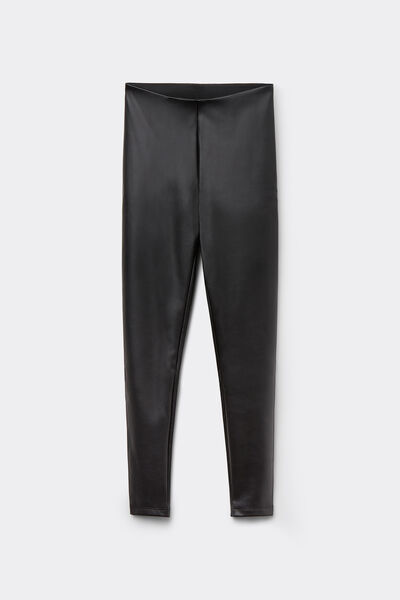 Tezenis Leggings Termici Effetto Pelle Donna Nero Taglia M-image