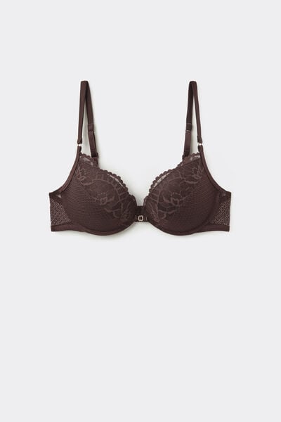 Tezenis Soutien-Gorge Push-Up Rembourré Venice Pretty Muse Femme Marron Taille 85C-image