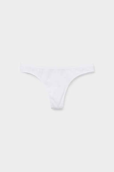 Tezenis Culotte BréSilienne Coton Biologique Uni Femme Blanc Taille S-image