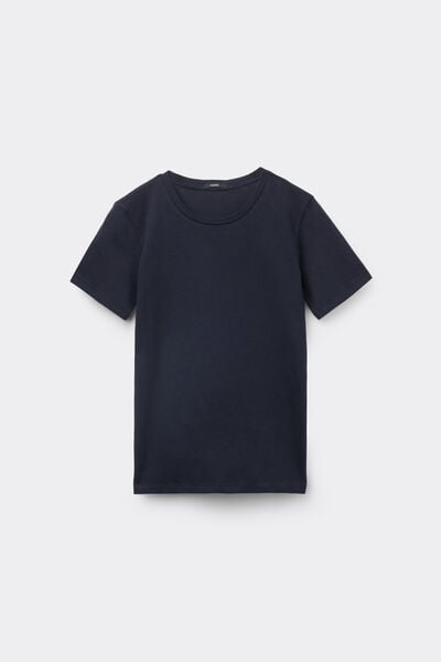 Tezenis T-Shirt Basic Girocollo Bambini In 100% Cotone Unisex Unisex Blu Taglia 8-9 A (128-134 Cm)-image